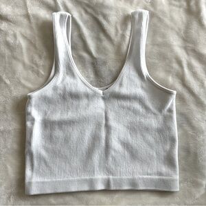 small white tank crop top